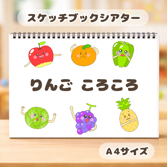 りんごころころ りんごコロコロ 保育教材 食育 スケッチブックシアター