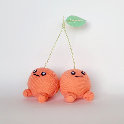 双子さくらんぼのぬいぐるみ ぬいぐるみ くろまるファクトリー 通販