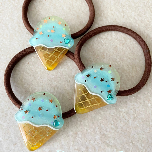 ☆チョコミントアイスクリームのヘアゴム☆ ヘアゴム 前田 悠花 通販