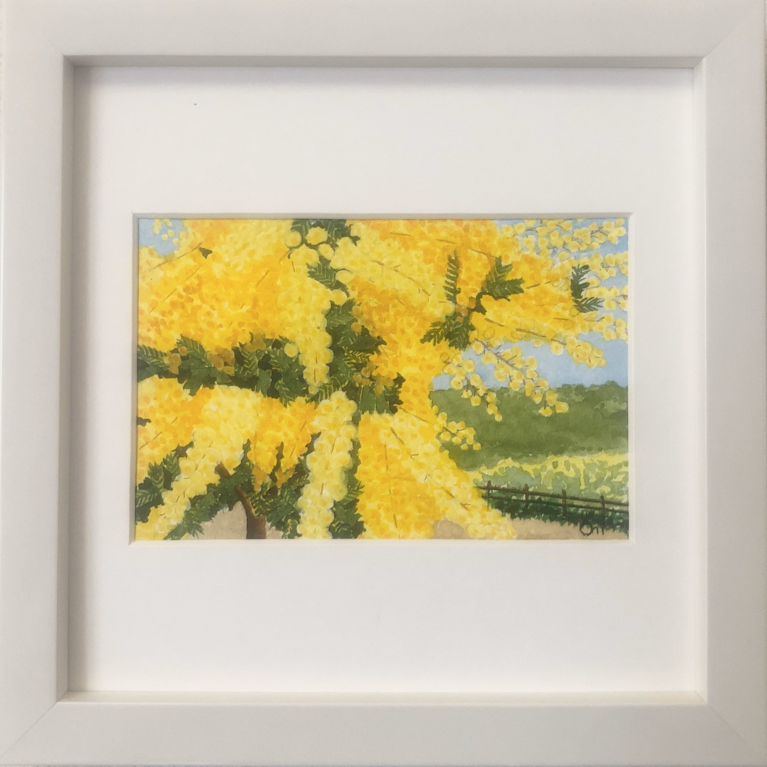 桜と蝶の水彩画原画絵画風景画 ややこしい 桜と蝶の水彩画原画絵画風景画 ややこしい