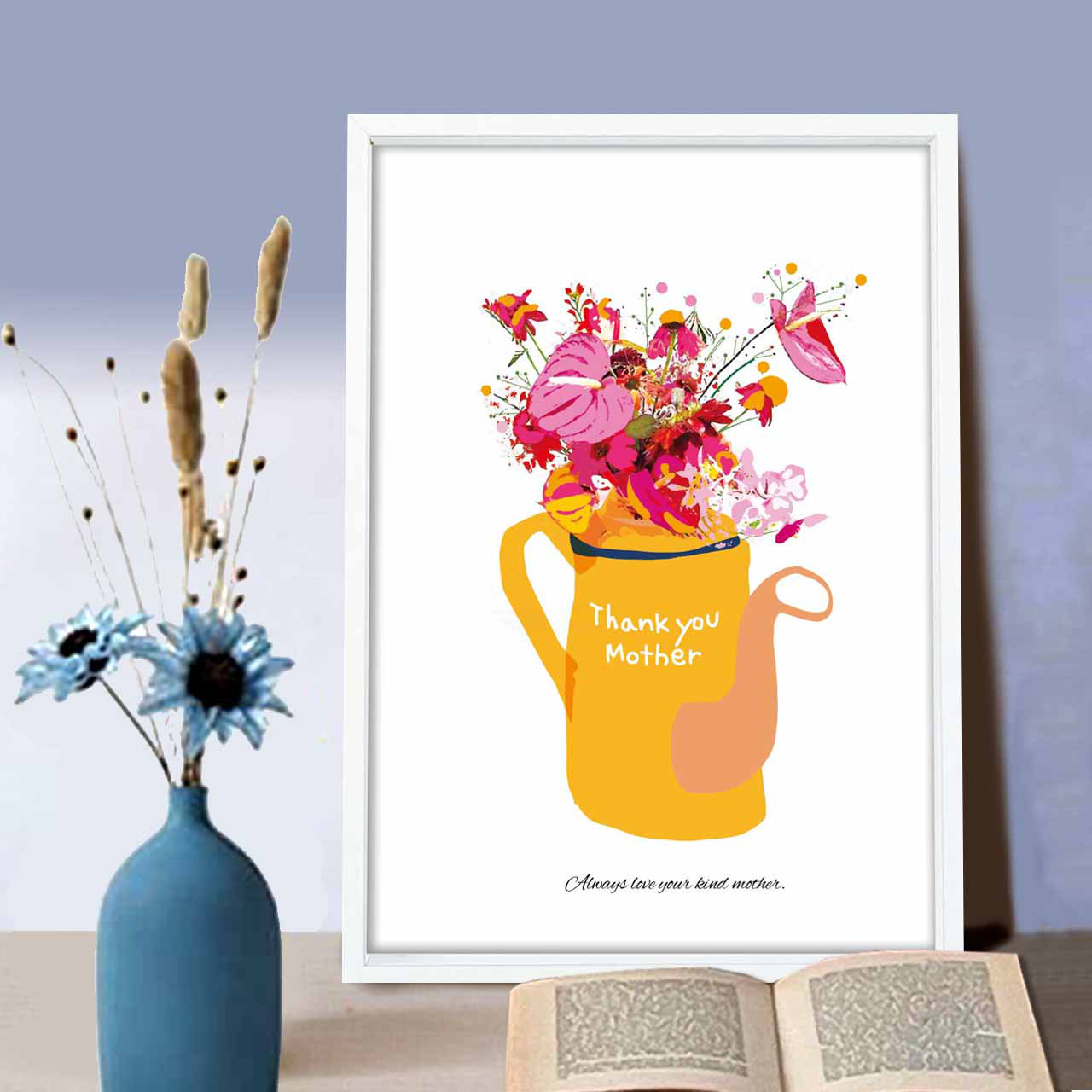 母の日　花を贈ろう　花　送料無料　イラスト　ポスター　（アート　sei（新着順）検索）　全作オリジナル　1261