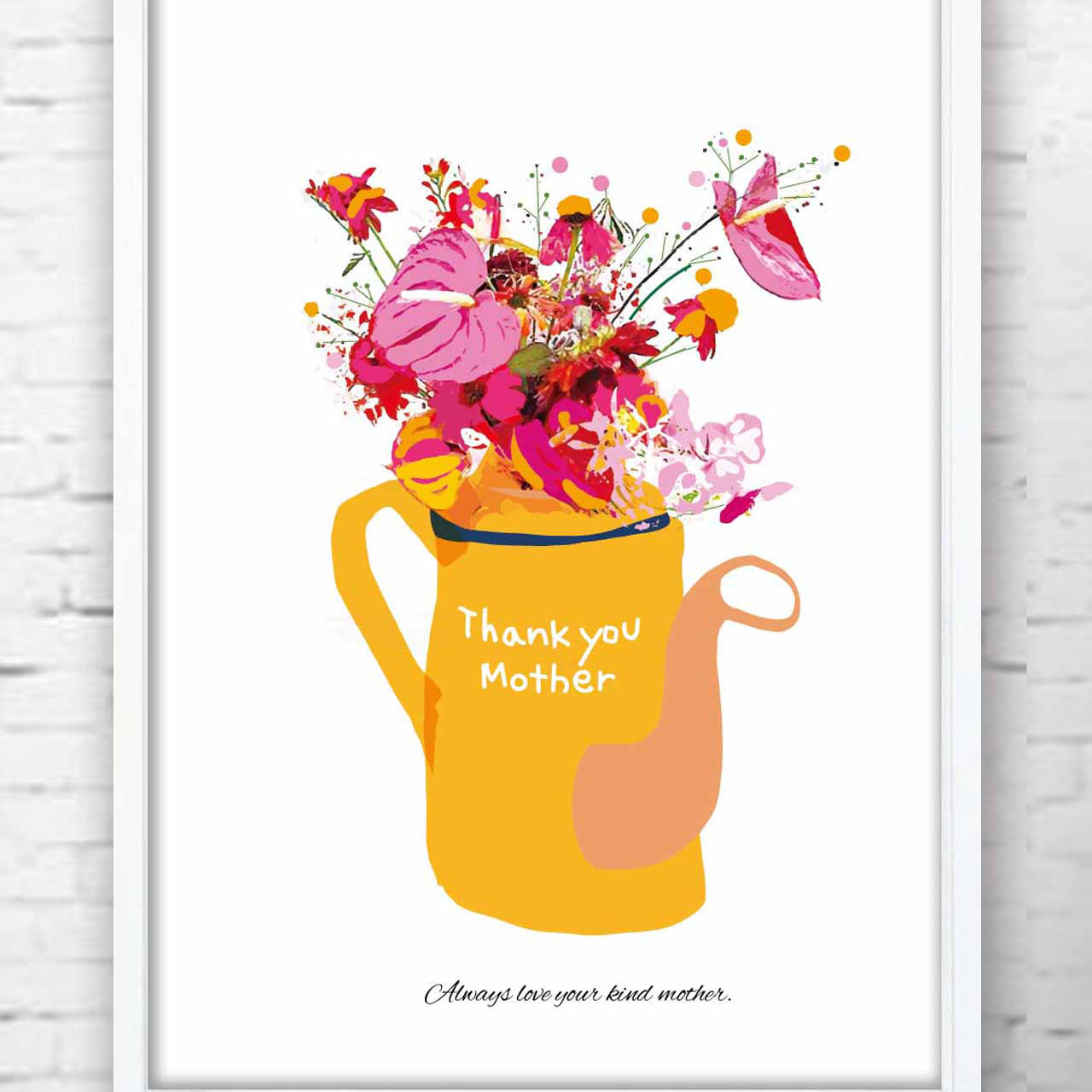 母の日　花を贈ろう　花　送料無料　イラスト　ポスター　（アート　sei（新着順）検索）　全作オリジナル　1261