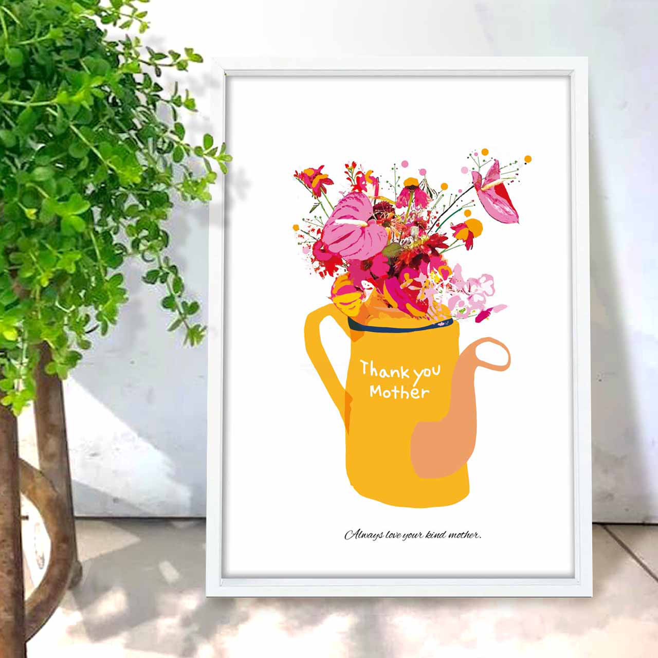 母の日　花を贈ろう　花　送料無料　イラスト　ポスター　（アート　sei（新着順）検索）　全作オリジナル　1261