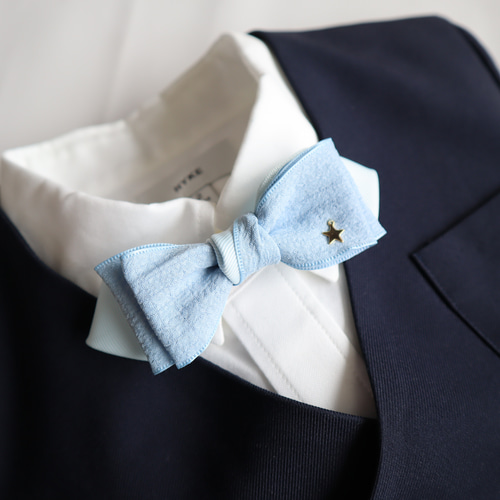 ⭐︎蝶ネクタイ⭐︎ ライトブルー 男の子 キッズ 卒園式 入学式 ポイン