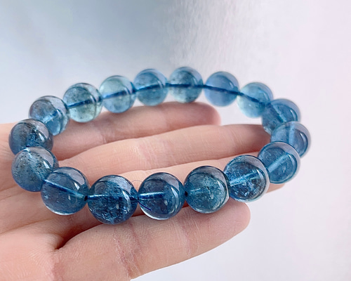 ブレスレット モスアクアマリン （モザンビーク産） 12～13mm 17