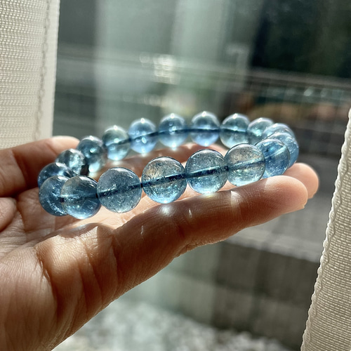 12mm 天然無処理 モスアクアマリン ブレスレット ブレスレット 12mm 天然無処理 モスアクアマリン ブレスレット ブレスレット