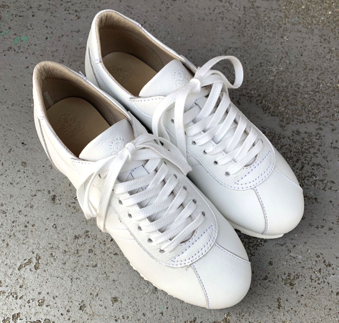 【ご注文後ハンドメイド！】クラシックなデザインと本革の上質感！EMAのスニーカー/ALLホワイト