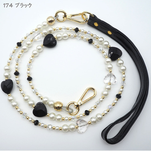 パールキラキラおしゃれ リード　犬 猫 lifedea_l202203293set