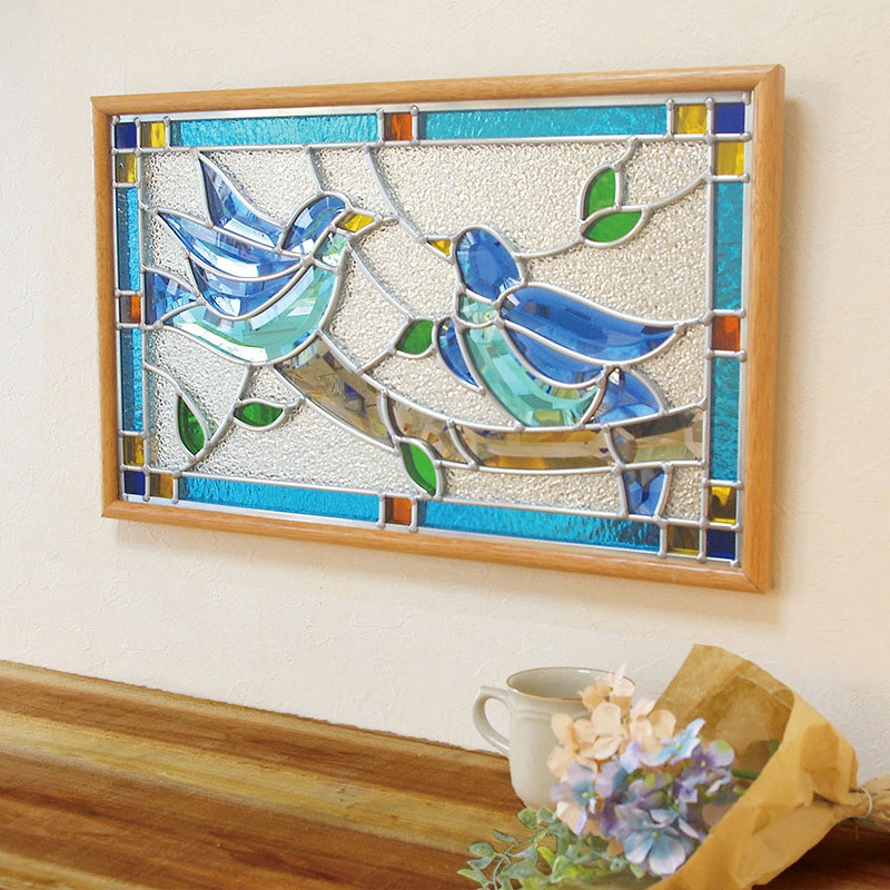 ピュア・ミラーステンドグラス　幸せの「青い鳥」SH-PR01