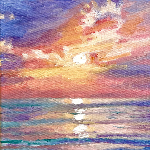 油絵　アート　【Sunset】 1枚目の画像