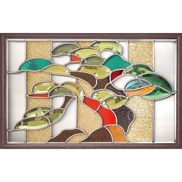 ピュア・ミラーステンドグラス　最上の象徴「松」SH-PR02 5枚目の画像