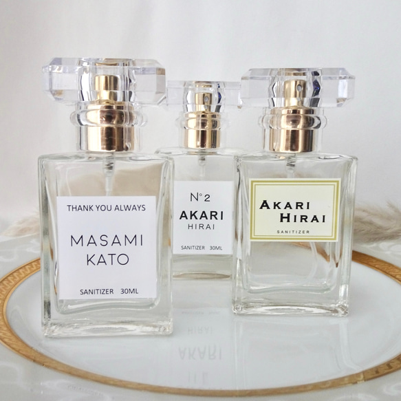 【名入れ＆選べるデザイン】ガラス製スプレーボトル　席札　アトマイザー　30ml（Clear） 3枚目の画像