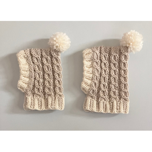 大人気♪ 北欧風 ベージュ×ホワイト◇ 犬 スヌード ◇ イタグレ チワワ