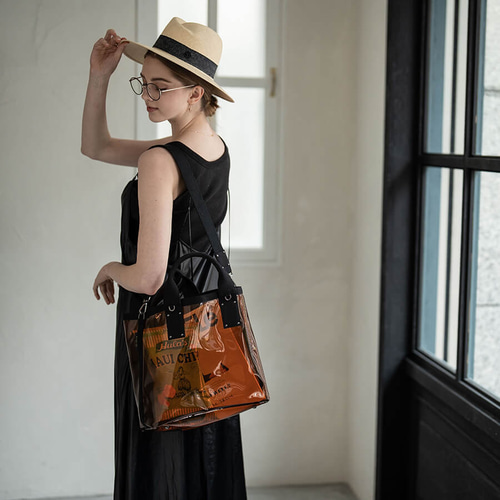 期間限定・巾着プレゼント】クリアバッグ A4 トート 透明 Mサイズ