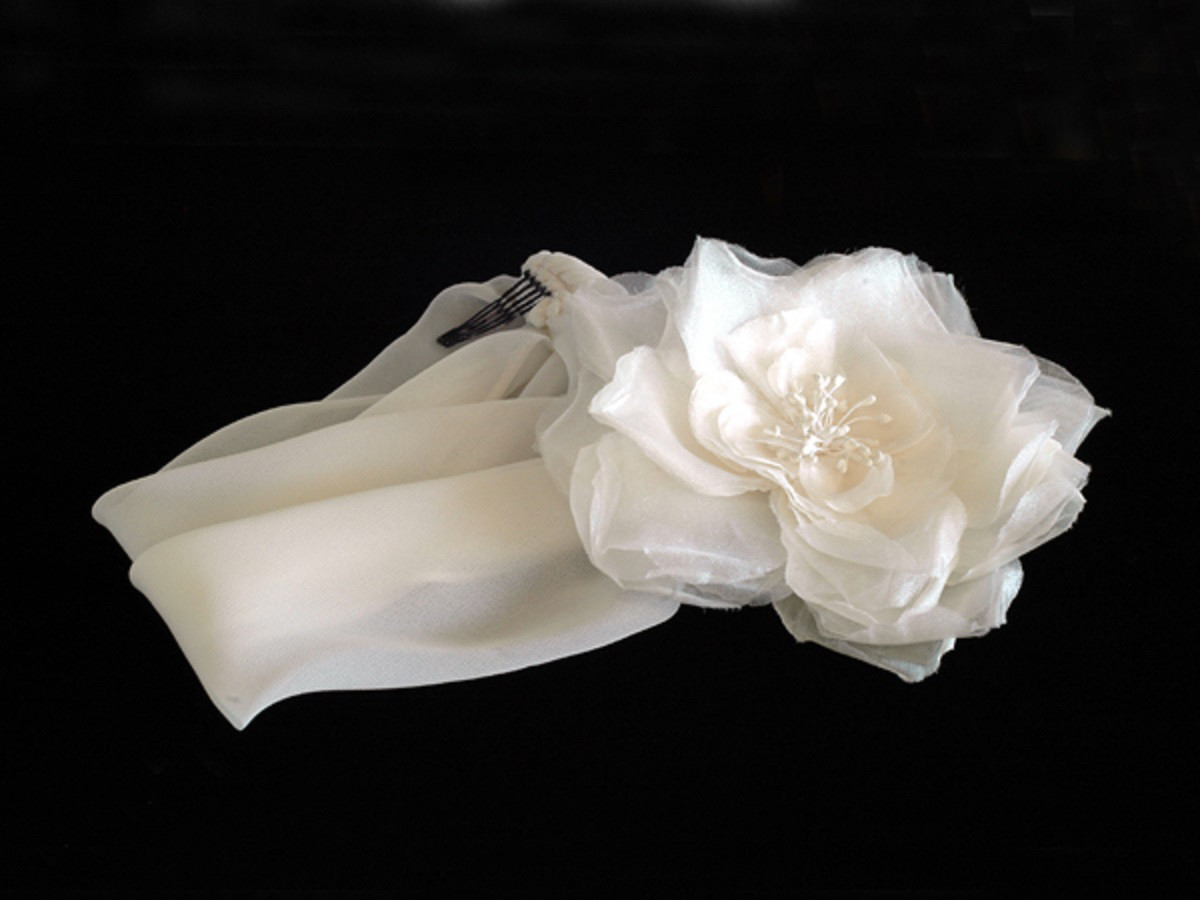 ヘッドドレス 花 カチューシャ フラワー ヘアコサージュ ヘッドコサージュ 【X1538】