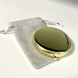 【名入れ＆選べるデザイン】コンパクトミラー 手鏡 席札 プチギフト（Gold） 8枚目の画像