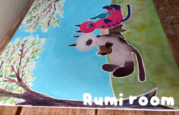 赤毛猫と風吹く広場 原画作品 3枚目の画像