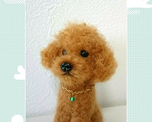 羊毛フェルトオーダー確認用。トイプードルレッドちゃん♡実物大。 羊毛フェルトオーダー確認用。トイプードルレッドちゃん♡実物大。