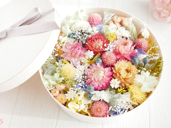 【母の日・ギフト】Spring Flower Box フラワーボックス　プレゼント 4枚目の画像