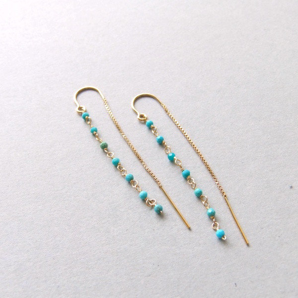 ターコイズアメリカンピアス(14kgf)