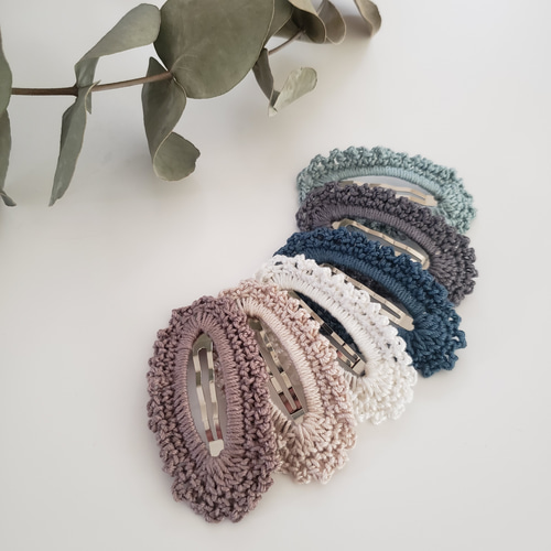 ＊レース編みパッチンピン＊　ハンドメイド 2本セット】レース編みパッチンピン ヘアピン Crayon 通販 15596387