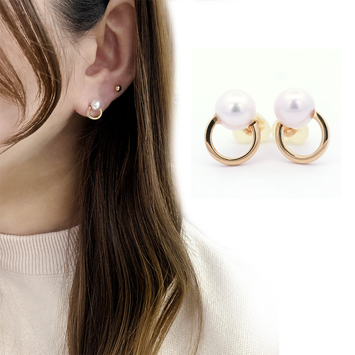 本日のみお値下げ K18 あこや チェーン ピアス 本日のみお値下げ K18 あこや チェーン ピアス 本日のみお値下げ K18