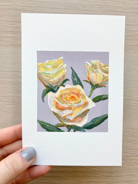 ORIGINAL PAINTING - roses, 原画, バラの絵, , バラのアート, バラの原画 1枚目の画像