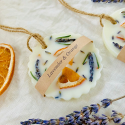 ボタニカル　アロマワックスサシェ　～ラベンダー＆オレンジの香り～ 4枚目の画像