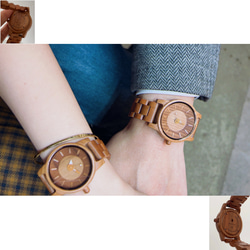 腕時計 ペア ウッド 木製腕時計 ペア時計 プレゼント 単品も販売中 demilous. 16枚目の画像