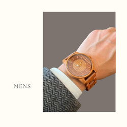 腕時計 ペア ウッド 木製腕時計 ペア時計 プレゼント 単品も販売中 demilous. 7枚目の画像