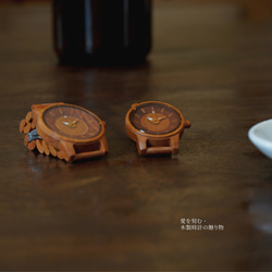腕時計 ペア ウッド 木製腕時計 ペア時計 プレゼント 単品も販売中 demilous. 3枚目の画像
