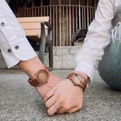 腕時計 ペア ウッド 木製腕時計 ペア時計 プレゼント 単品も販売中 demilous. 9枚目の画像