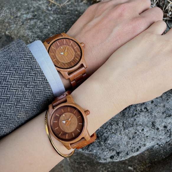 腕時計 ペア ウッド 木製腕時計 ペア時計 プレゼント 単品も販売中 demilous. 1枚目の画像