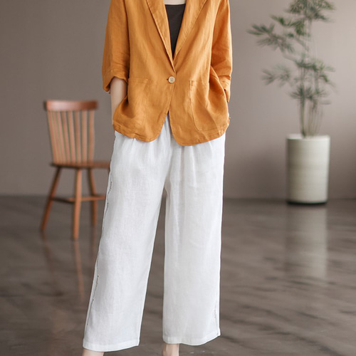 ナチュラルビューティー スプリングコート 7分袖 【サリースコット】オフホワイト色のコットンスプリングコート スプリングコート7部丈