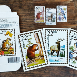 USA ヴィンテージ動物切手＆カード7点セット【U.S.A.】DA-CO104 2枚目の画像