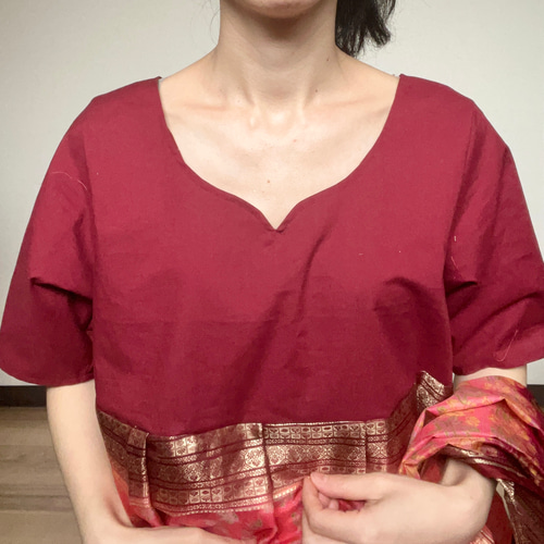 かなえ様 オーダー品】サリーリメイク サリー風ワンピース インド 