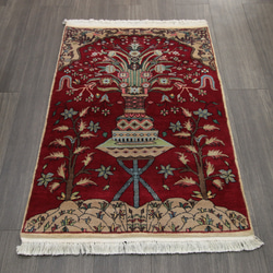 ビンテージパキスタン手織絨毯厚みあるダブルノット BUTT