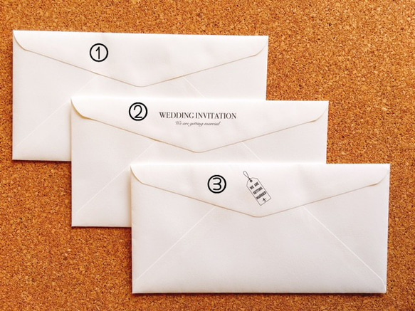 nee様専用【選べるデザイン】 結婚式 招待状用 封筒 （5枚組） 5枚目の画像