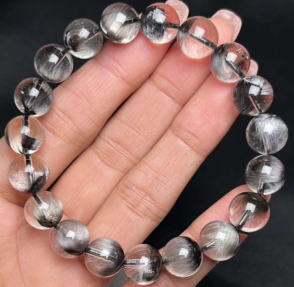 ⭐︎【天然】タイチンルチルクオーツ ブレスレット 14mm 蒸し暑い