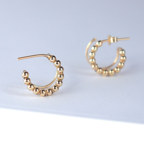 14kgf 】ピアス穴1つでも2連に見えるピアス ピアス（スタッド・一粒