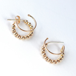 【14kgf 】ピアス穴１つでも2連に見えるピアス 6枚目の画像