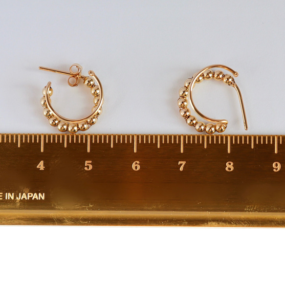 【14kgf 】ピアス穴１つでも2連に見えるピアス 10枚目の画像