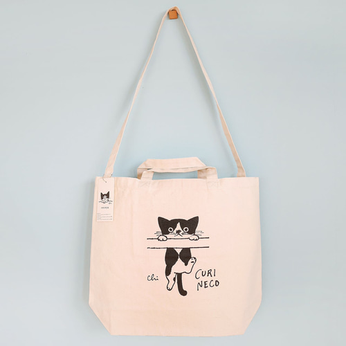 おしゃれキャット　2wayトートバッグ 2wayトートバッグ[くりねこ] ナチュラル Mサイズ トートバッグ necoya