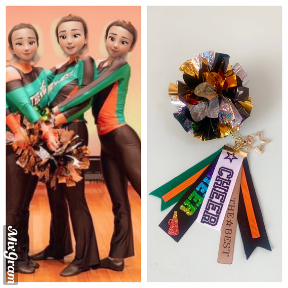 [訂製] Cheer Pom 鑰匙圈 Pom-poms 吊飾 for cheerleaderes 第3張的照片