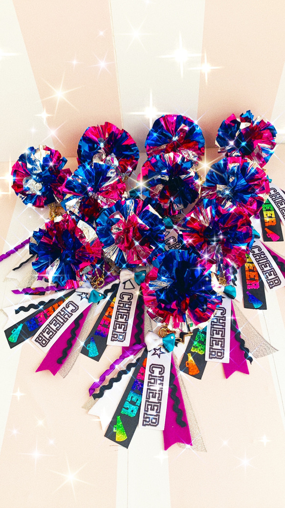 [訂製] Cheer Pom 鑰匙圈 Pom-poms 吊飾 for cheerleaderes 第4張的照片