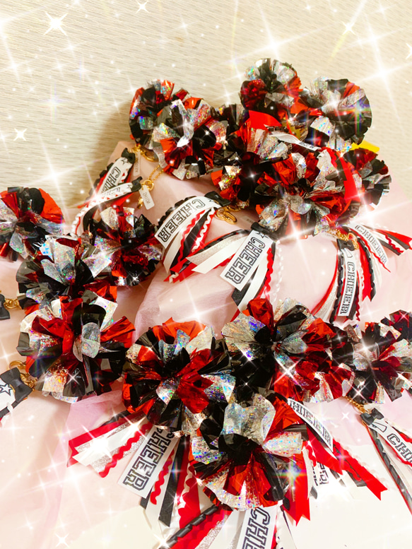 [訂製] Cheer Pom 鑰匙圈 Pom-poms 吊飾 for cheerleaderes 第18張的照片