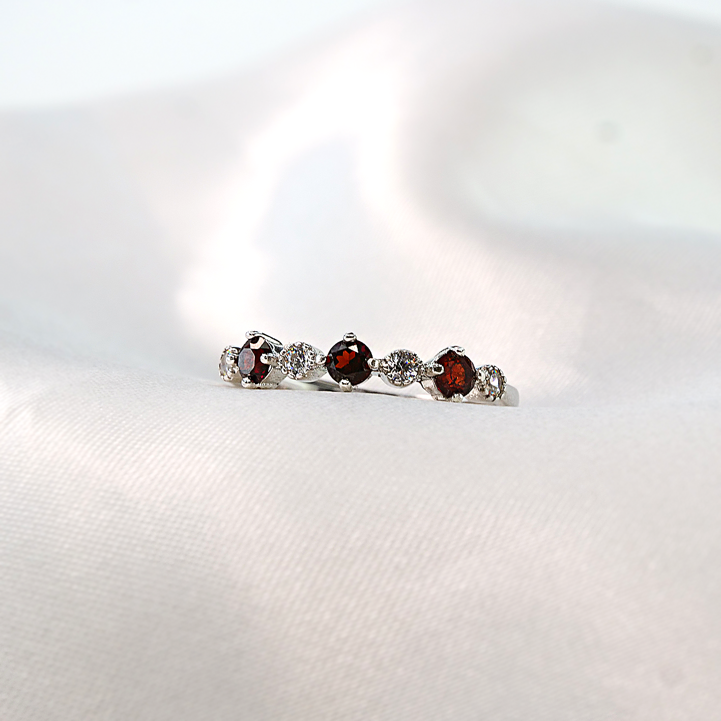 天然 ガーネット リング ファッション シルバーリング 誕生石 フリーサイズ ガーネット ワイン