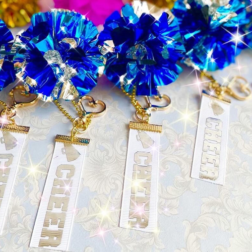 オーダーメイド】チア ポンポンキーホルダー チャーム キーリング