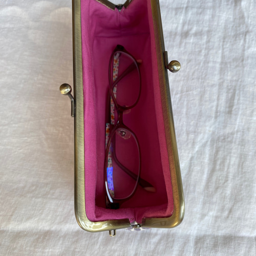 受注製作】北欧 紫陽花 サークルフラワー むらさき 筆箱 ペンケース  