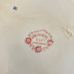 Sarreguemines U&Cie Jardinierジャルディニエールシリーズ 22cm 赤系 4枚目の画像